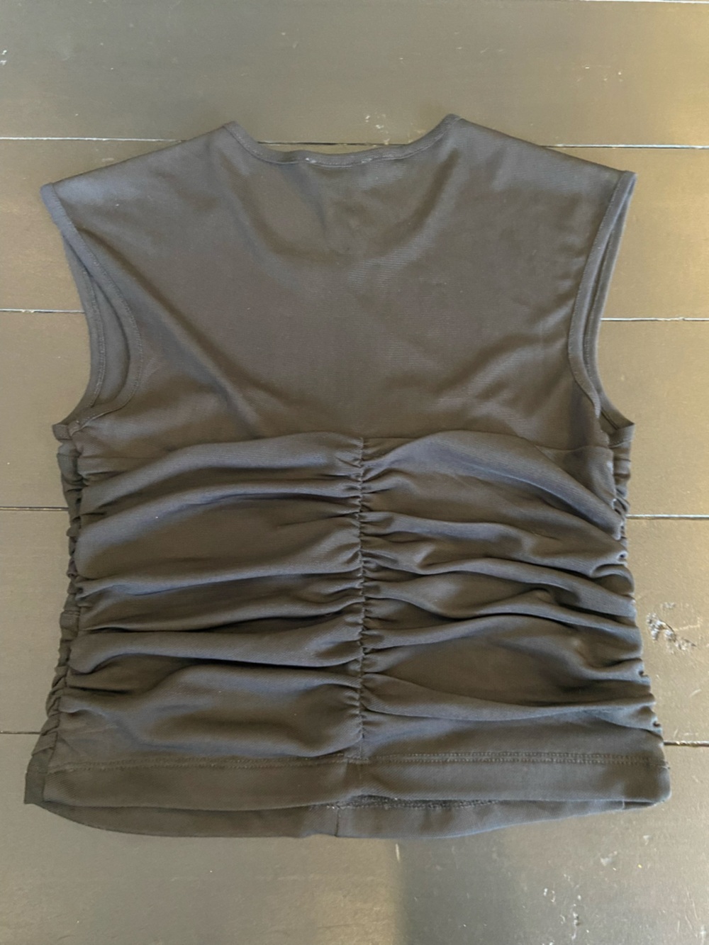 Dynamite Black Ruched Front Tank - Picture 4 of 9
